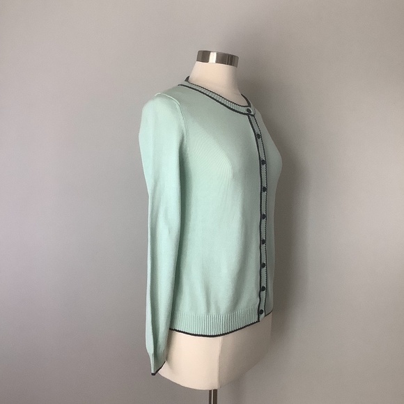 Modcloth Anthro Ringer Cardigan Sweater Aqua S - Picture 6 of 16